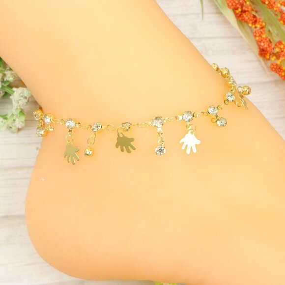 "Handmade Anklet – Elegant & Delicate Jewelry for Women | UNVRC1283 - Picture 4 of 10